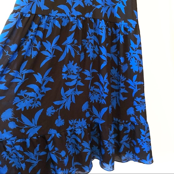 Sam Edelman Graphic Botanic Halter Blue Midi Dress - Picture 6 of 13